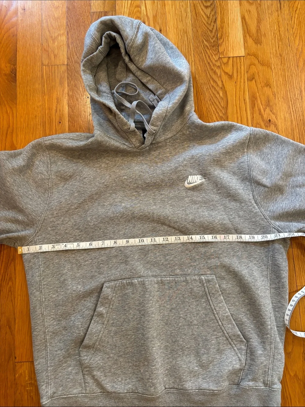 Nike Gray Pullover Hoodie with White Logo